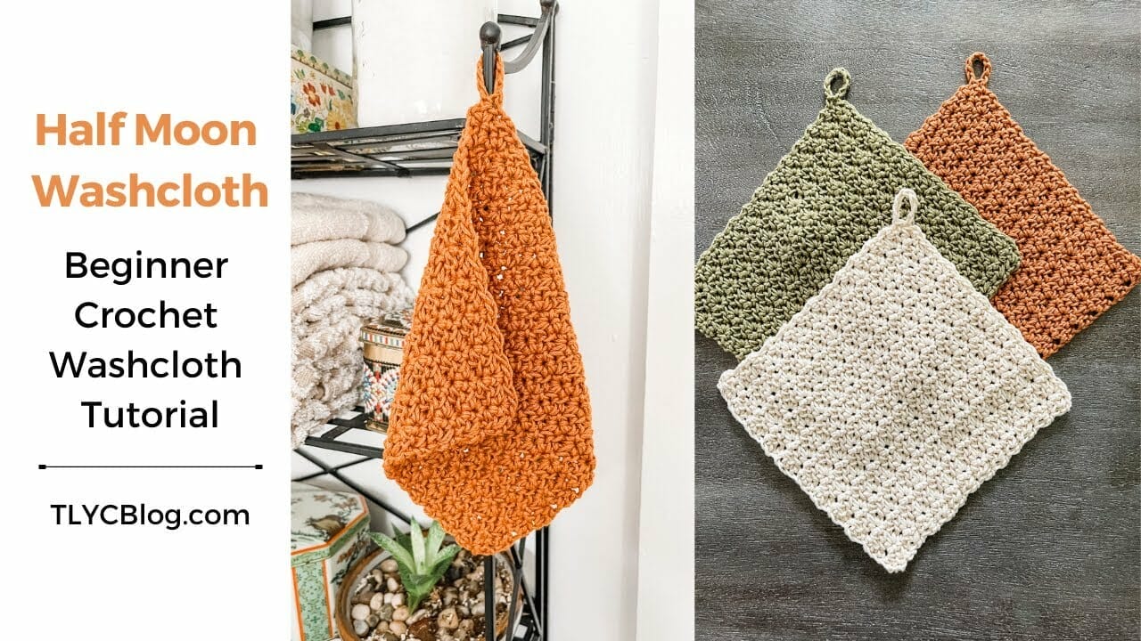 Crochet Washcloth with Hanging Loop Tutorial - Free Pattern