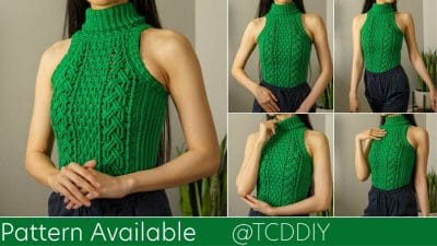 Crochet a Cable Turtleneck - Free Pattern