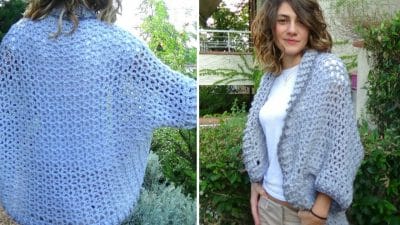 Crochet a Chunky Easy Shrug - Free Pattern