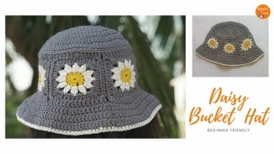 Crochet a Daisy Bucket Hat - Free Pattern