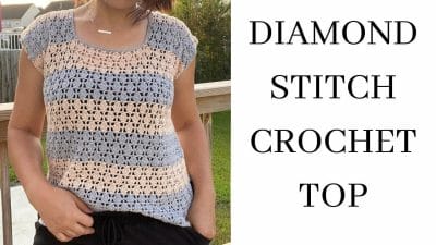 Diamond Stitch Crochet Top - Free Pattern