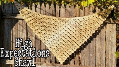 Easy Crochet Asymmetrical Shawl - Free Pattern