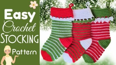 Easy Crochet Christmas Stockings - Free Pattern