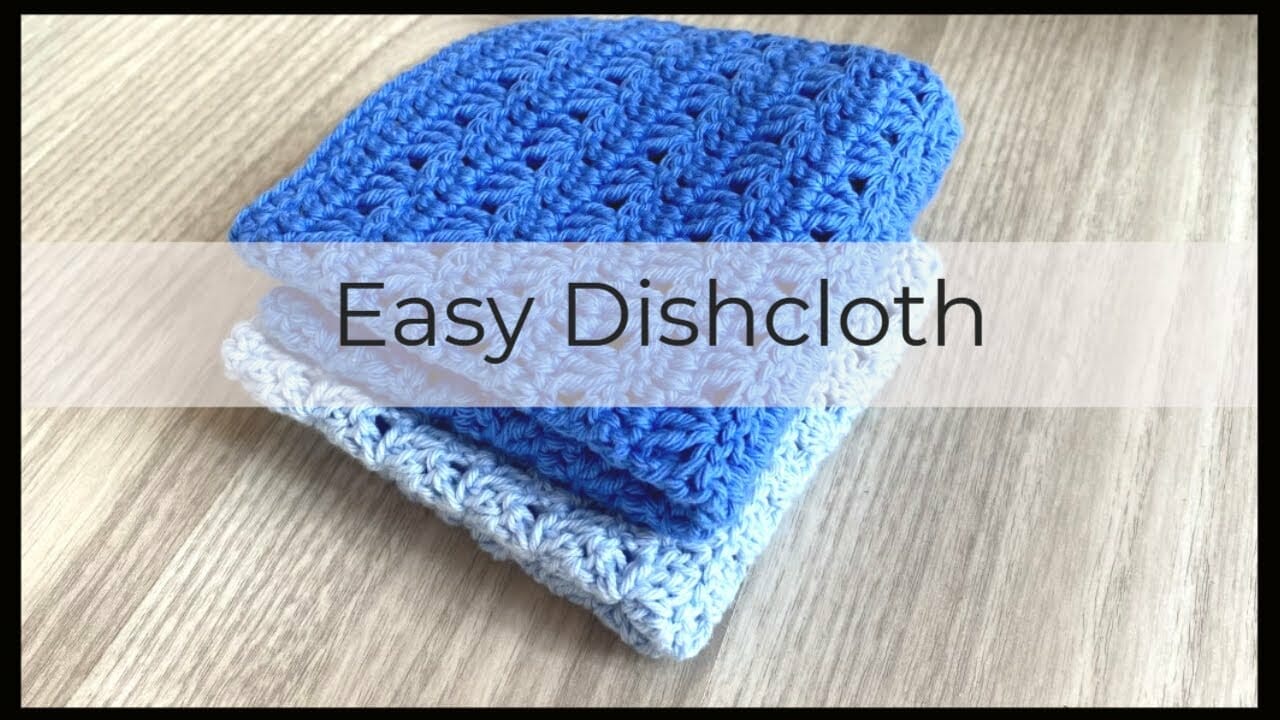 Easy Crochet Dishcloth Tutorial - Free Pattern