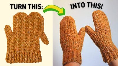 Easy Crochet Mittens for Beginners - Free Pattern