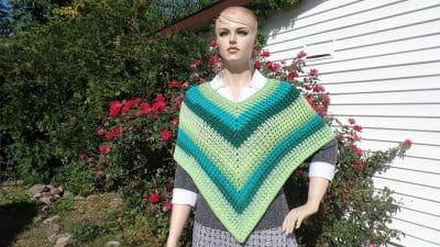 Easy Crochet Ribbed Adult Poncho Tutorial - Free Pattern