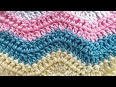 Easy Crochet Terrific Lazy Wave Baby Blanket - Free Pattern