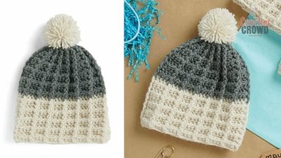 Easy Crochet Waffle Stitch Hat - Free Pattern