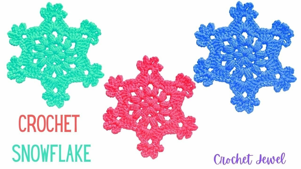 Easy Crochet a Snowflake Tutorial - Free Pattern