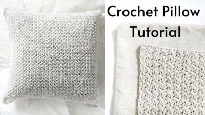 Farmhouse Style Crochet Pillow Tutorial - Free Pattern
