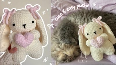 Heart Holding Crochet Bunny - Free Pattern