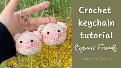 How to Crochet Pig Keychain - Free Pattern