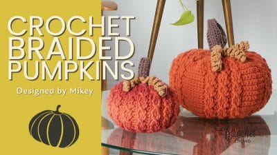 Large Braid Crochet Pumpkin - Free Pattern