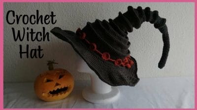 Long Crochet Hat with a Witchy Twist - Free Pattern