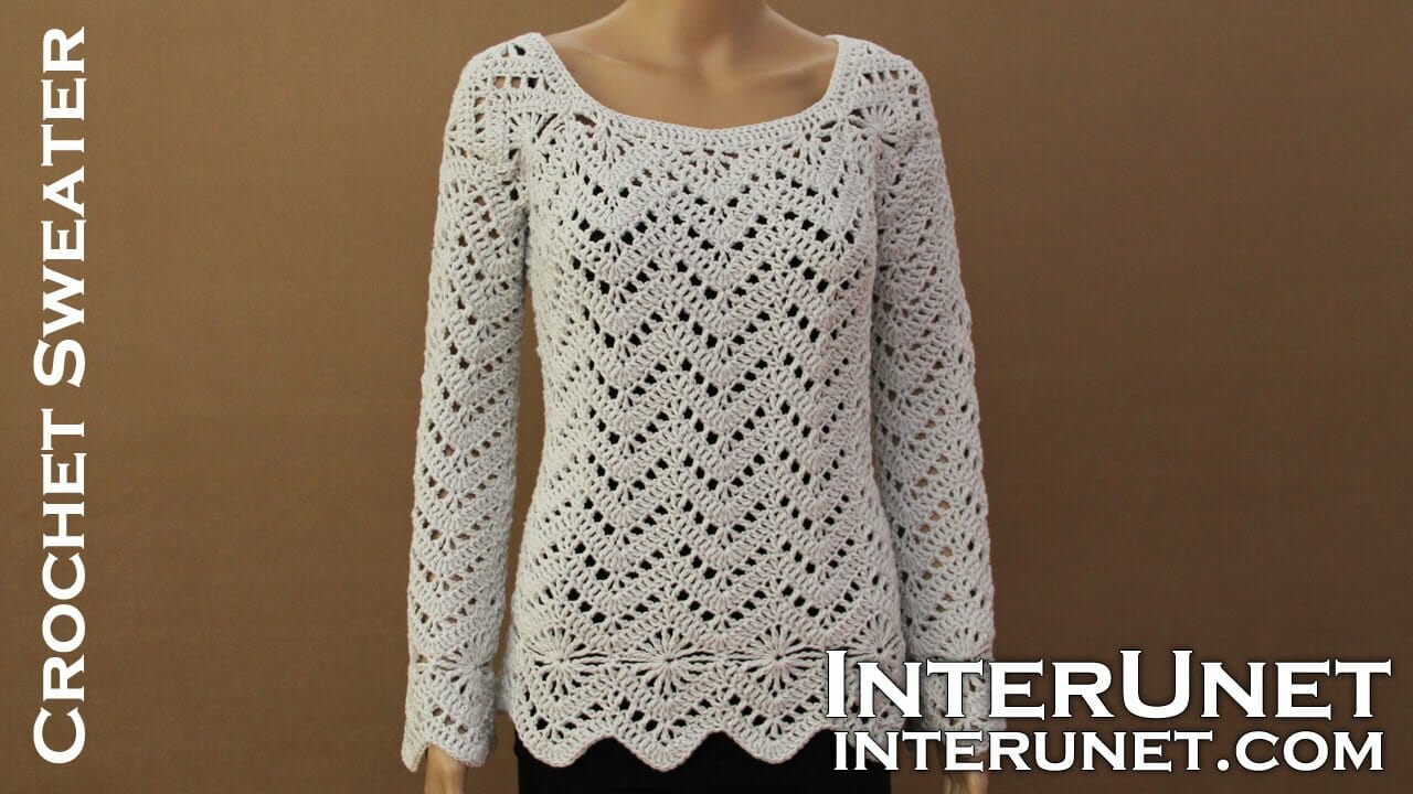 Long Sleeve Sweater Crochet Pattern Tutorial