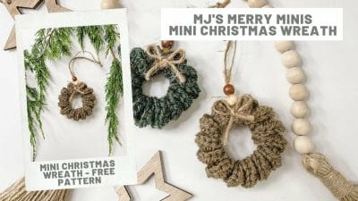 Mini Christmas Wreath Ornament - Free Pattern