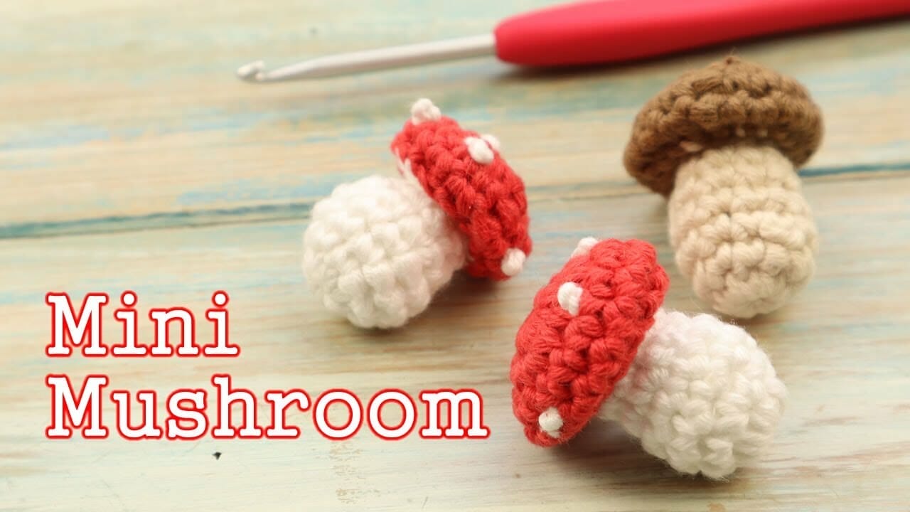 Mini Crochet Mushroom Tutorial - Free pattern