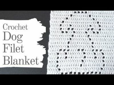 Puppy Filet Crochet Blanket - Free Pattern