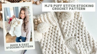 Quick & Easy Puff Stitch Stocking - Free Pattern