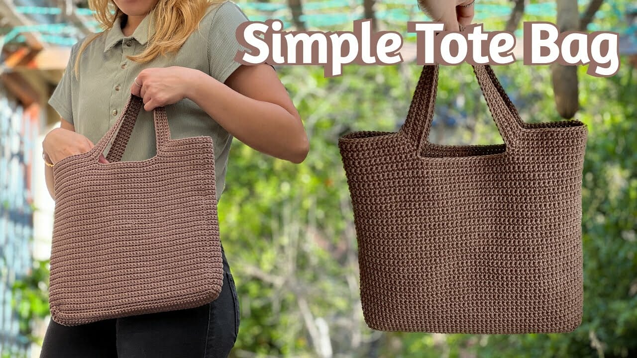 Simple Crochet Tote Bag Tutorial - Free Pattern
