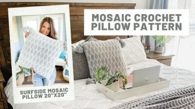 Surfside Mosaic Pillow Crochet - Free Pattern