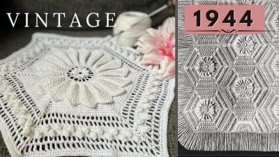 Vintage Crochet Water Lily Bedspread - Free Pattern