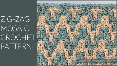Zig-Zag Mosaic Crochet Free Pattern