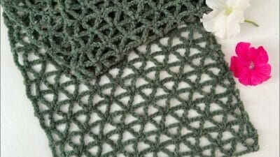 Beginner Level Easy Crochet Lacy Scarf - Free Pattern