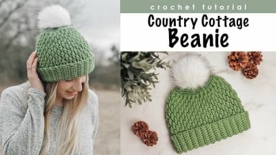 Country Cottage Beanie Crochet Tutorial - Free Pattern
