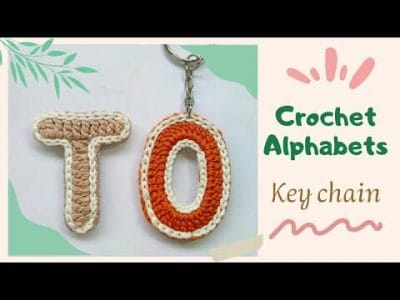Crochet Alphabet Keychains Letters T and O - Free Pattern
