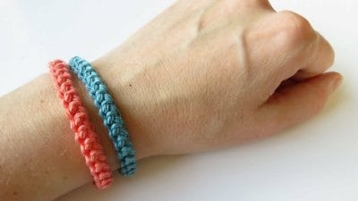 Crochet Cord Bracelet - Free Pattern