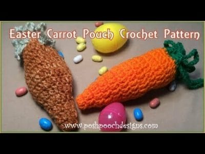 Crochet Easter Carrot Pouch - Free Pattern