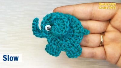 Crochet Elephant Applique - Free Pattern