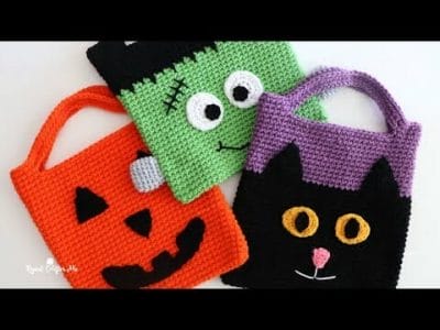 Crochet Halloween Tote Bags - Free Pattern