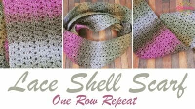 Crochet Lace Shell Scarf - Free Pattern