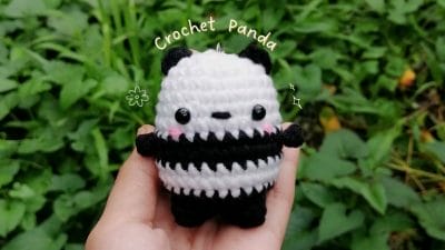 Crochet Panda Keychain - Free Pattern