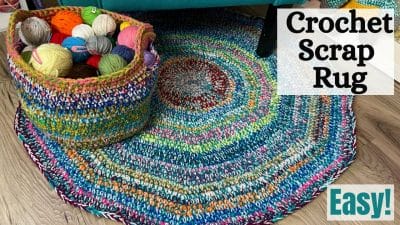 Crochet Round Scrap Rug - Free Pattern