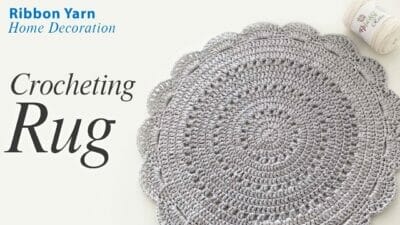 Crochet Rug With Ribbon Yarn - Free Pattern