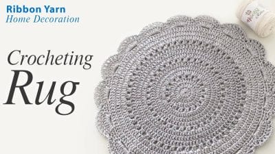 Crochet Rug With Ribbon Yarn - Free Pattern
