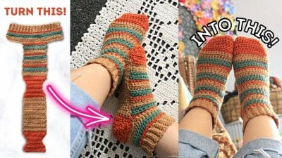 Crochet Socks Using the Eaiest Method - Free Pattern