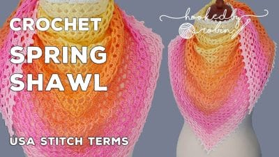 Crochet Spring Triangle Shawl - Free Pattern