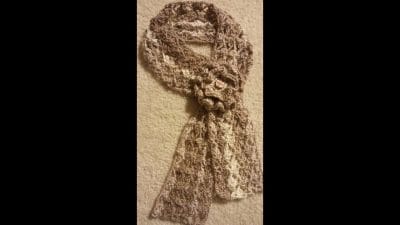Crochet Trefoil Lace Stitch Scarf - Free Pattern