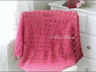 Crochet a Light Lacy Stitch for Blanket - Free Pattern