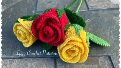 Crochet a Long Stem Rose - Free Pattern