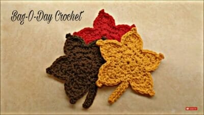 Easy Crochet Fall Autumn Leaf - Free Pattern