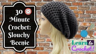 Easy Minute Slouchy Hat for Beginners - Free Pattern