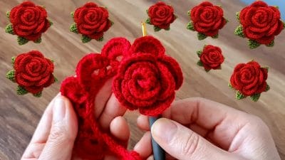 Gorgeous Crochet Red Rose - Free Pattern 