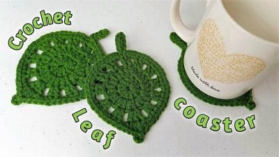 Pretty Leaf Crochet Coasters - Free Pattern