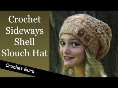Sideways Shell Slouch Hat - Free Pattern