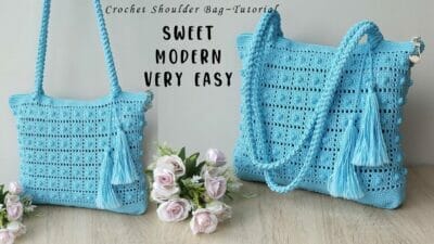 Sweet and Modern Crochet Shoulder Bag - Free Pattern